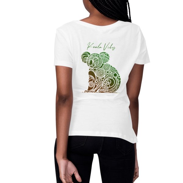 T-shirt koala femme épais, mandala vert